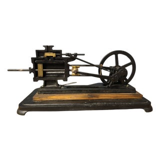 Demonstration Device of Steam Engine in Cast Iron, Early 20th Century For Sale