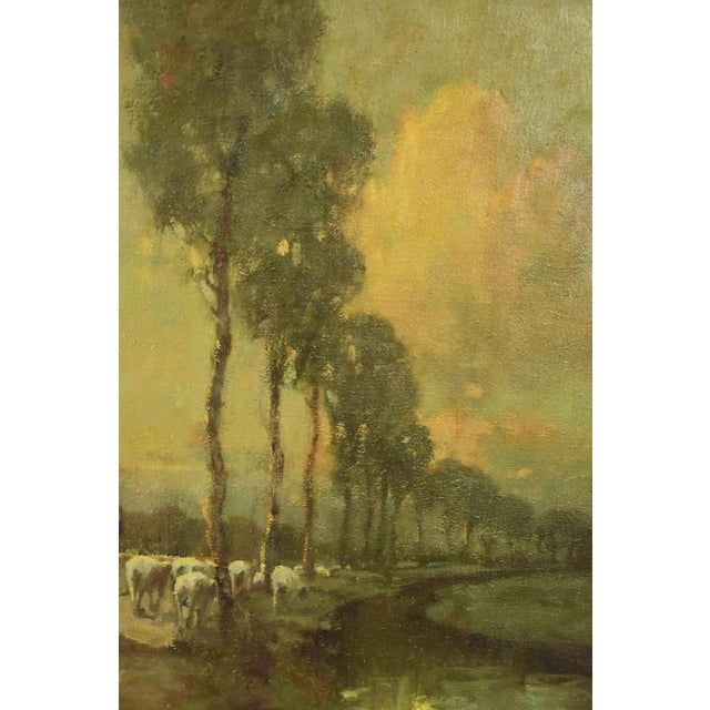Original oil painting on canvas by artist, through George Thompson Pritchard (Calif., UK, NZ 1878 - 1962). Painting...
