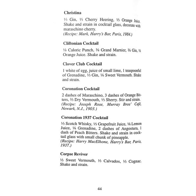 Red "Harry's Abc of Mixing Cocktails 369 Famous Cocktails" 2006 Macelhone, Harry For Sale - Image 8 of 9