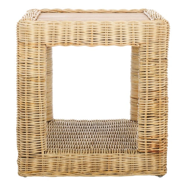 Castriel Wicker Accent Table in Natural / Natural For Sale