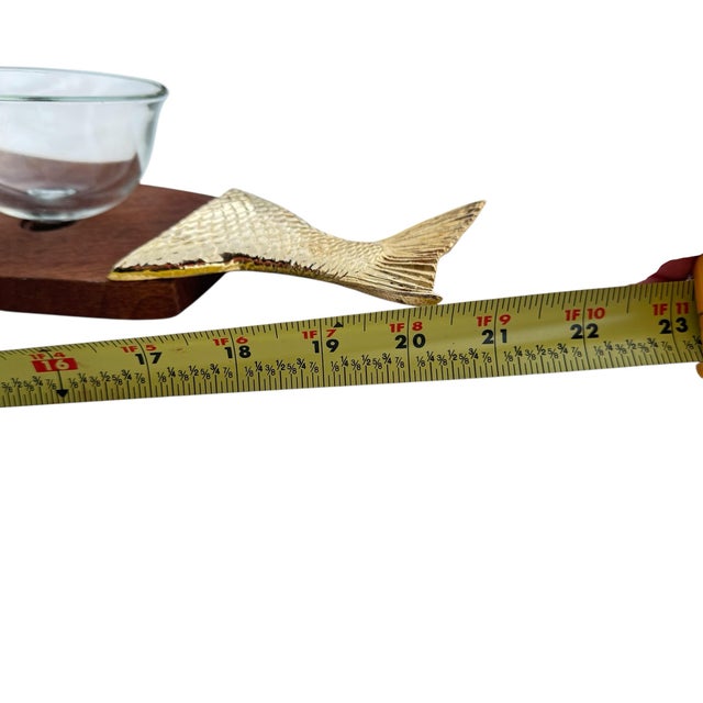 Brown Mid 20th Century Ted Arnold Fish Serving Set- 4 Pieces For Sale - Image 8 of 10