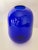 Blue Mid 20th Century Hand-Blown Cobalt Blue Art Glass Vase For Sale - Image 8 of 9