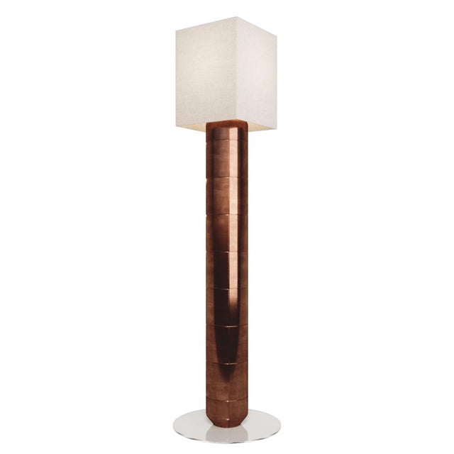 Not Yet Made - Made To Order Handcrafted Ceramic and Glass Floor Lamp in Polished Amber Glaze from Artem Zakharchenko-Halytskyi For Sale - Image 5 of 5
