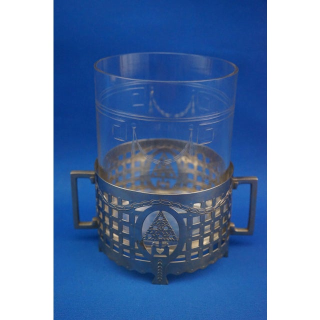 20th-Century Art Deco Crystal Vase with Silver-Plated Metal Stand attributed to Josef Franz Maria Hoffmann for the Wiener Werkstätte, Austria, 1920s For Sale - Image 18 of 18