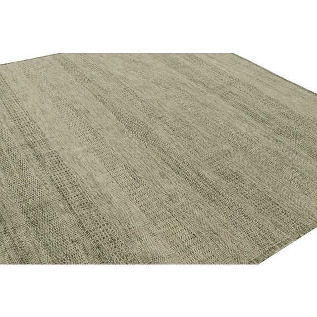 Rug & Kilim Rug & Kilim’s Contemporary Textural Rug in Tones of Green - 9x12 For Sale - Image 4 of 7