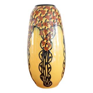 Art Nouveau Vase by Alfred Kusche for Karlsruher Majolika, 1890s For Sale