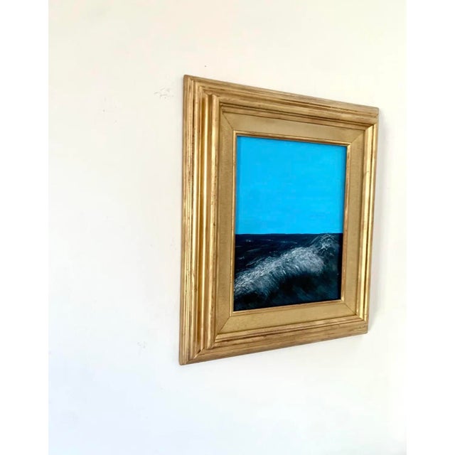 A colorful expressionist seascape with great movement - please view the last photos showing detail of the seaspray. This...