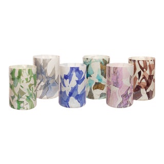 Stories of Italy Nougat Tumblers - Borealis, Set of 6 For Sale