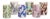 Stories of Italy Nougat Tumblers - Borealis, Set of 6 For Sale