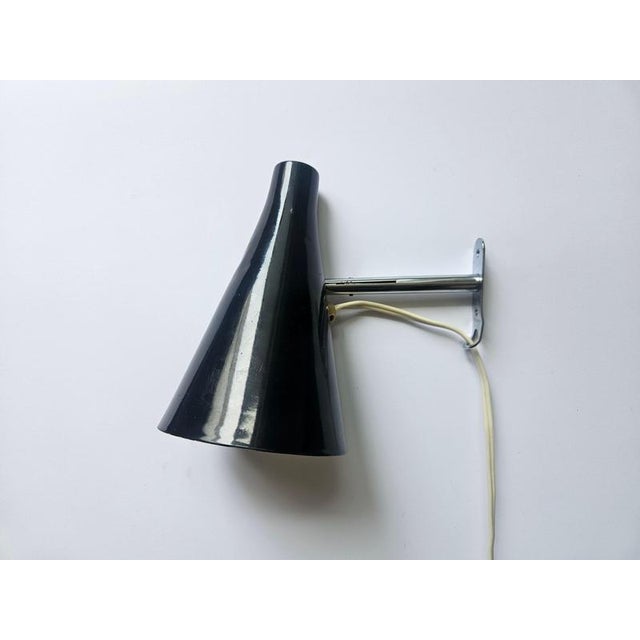 Mid-Century Black Adjustable Wall Lamp in style of Stilnovo, Lidokov, 1960s For Sale - Image 6 of 14