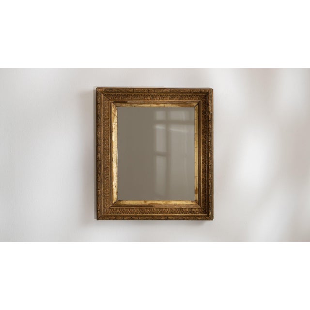 19th Century 19th Century France Antique Gold Carved Giltwood Mirror For Sale - Image 5 of 7