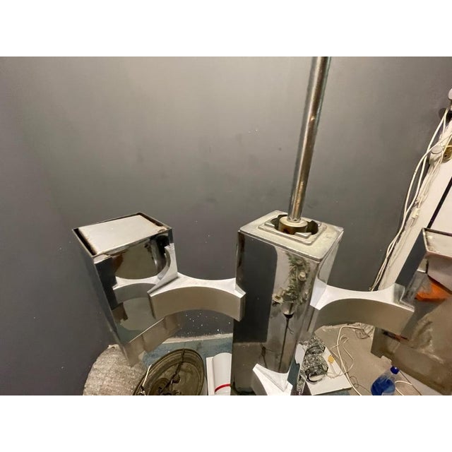 Silver Cubic Light Pendant by Gaetano Sciolari , 1970s For Sale - Image 8 of 17