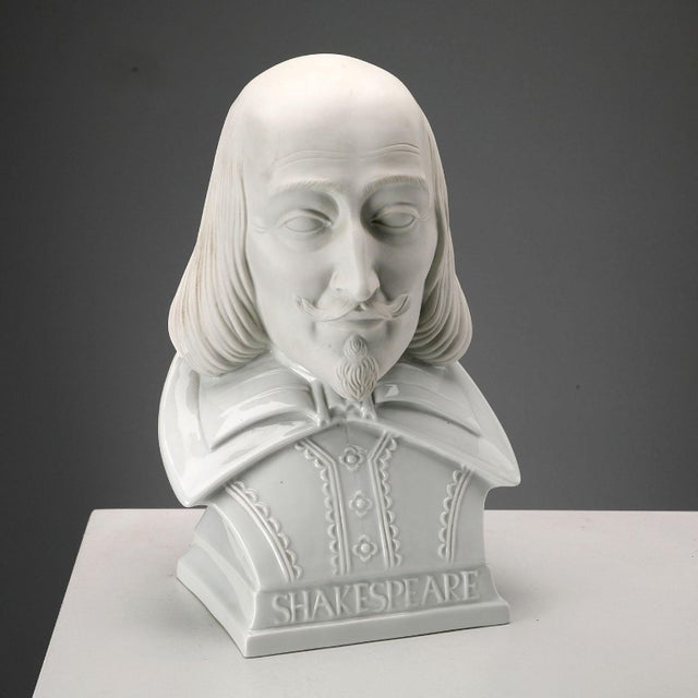 Herend, Bust of William Shakespeare, Porcelain For Sale - Image 12 of 13