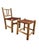 A charming rustic set of one side chair and one matching stool, handcrafted from natural peeled log wood in the classic...