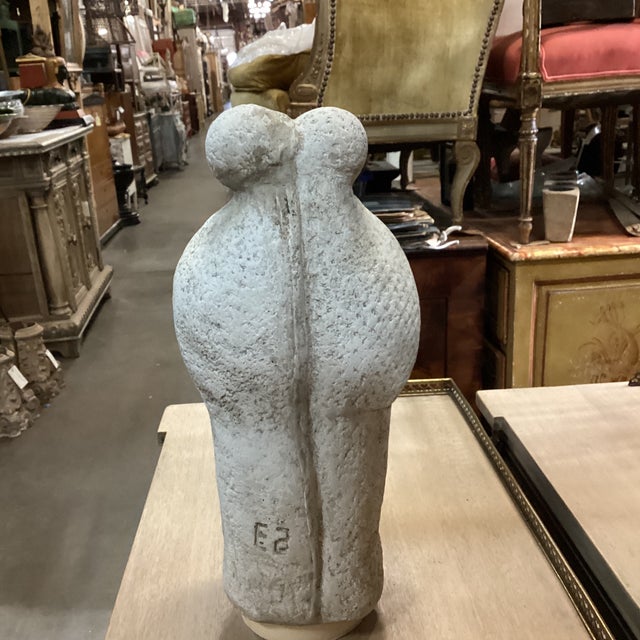 Stone Mid 20th Century Holy Family Stone Garden Sculpture For Sale - Image 7 of 10