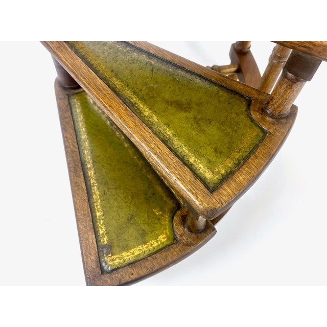 Victorian Mahogany and Leather Library Staircase, 19th Century For Sale - Image 15 of 18