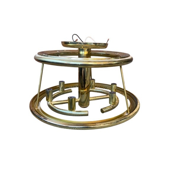 Vintage Forecast Lighting Nautical Light Brass Tinted Glass For Sale - Image 9 of 11