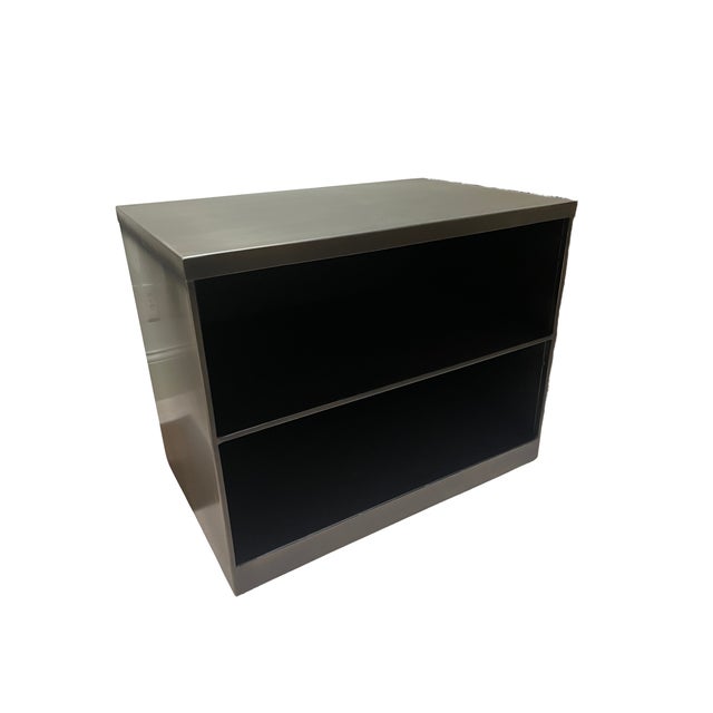 Industrial Restoration Hardware 1940s Industrial Modular Office 36" Open File Cabinet For Sale - Image 3 of 7