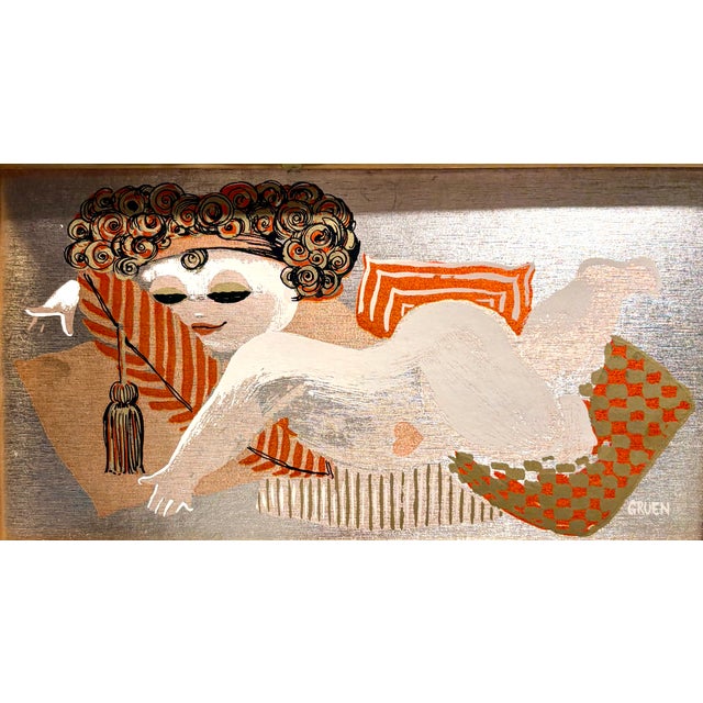 This is a truly exceptional piece of Mid-Century Modern artwork! Extremely rare, this original painting by Chuck Gruen, is...