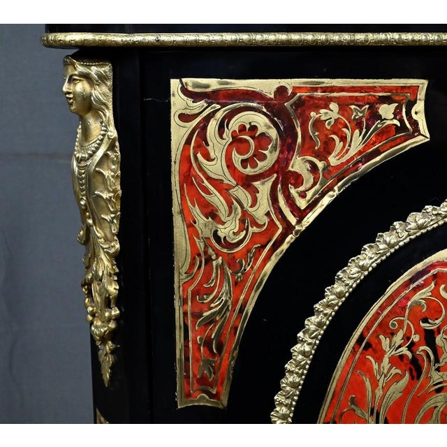 Mid-19th Century Napoleon III Boulle Marquetry Console Table For Sale - Image 9 of 18