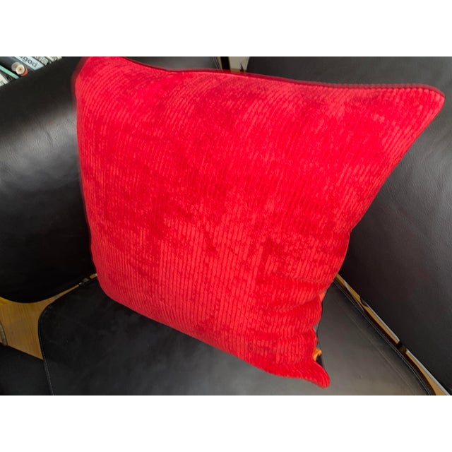 Infamous Ben Frost 20 x 20 velvet finish 1984 pillowcase with red corduroy back. Still has the Ben Frost wrap and was only...