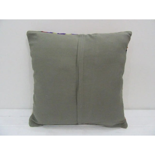 Turkish Handmade Patchwork Kilim Pillow Cover For Sale - Image 3 of 4