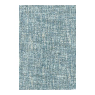 Dash & Albert by Annie Selke Crosshatch Aegean Micro Hooked Wool Rug, 4' x 6' For Sale