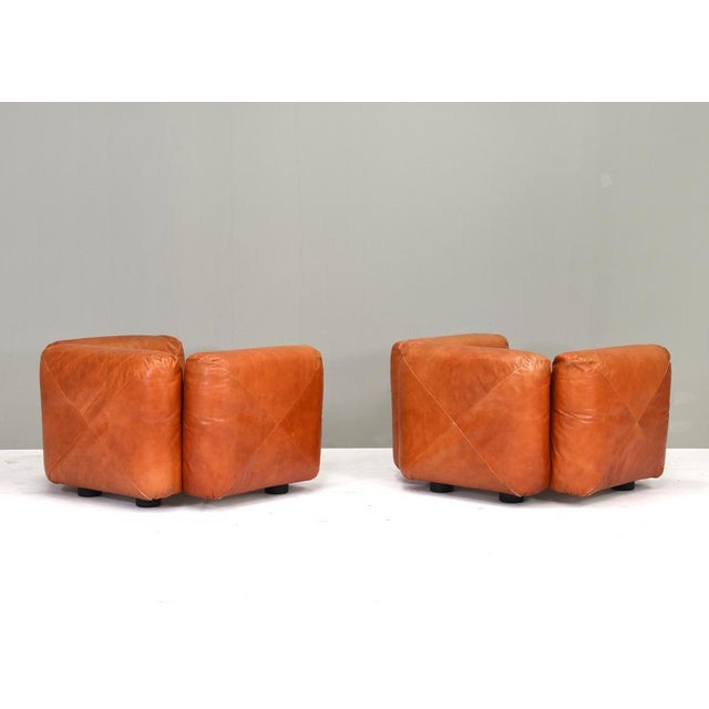 Tan Model Marius & Marius Lounge Armchairs from Mario Marenco, Italy, 1970s, Set of 2 For Sale - Image 8 of 18