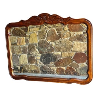 Mid 20th Century Drexel Cabinet Classics Country French Provincial Wood Mirror For Sale