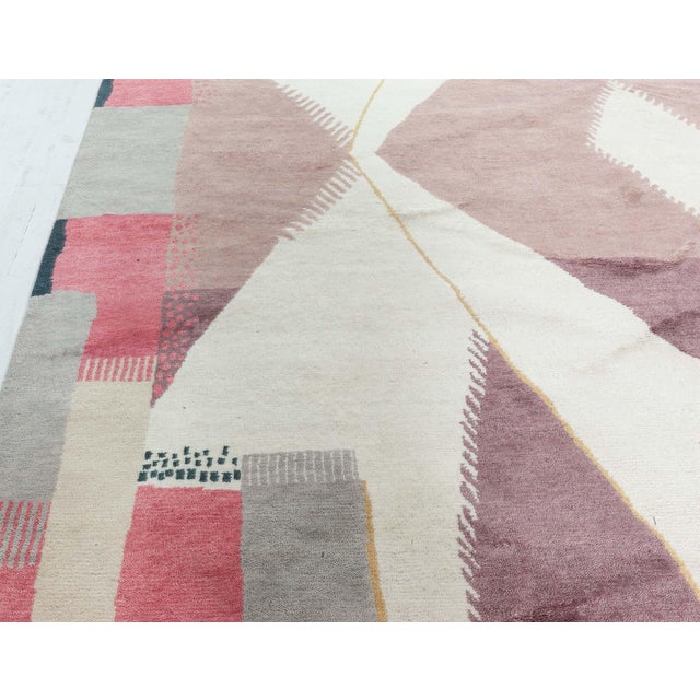 Modern Deco Rug by Doris Leslie Blau Size: 12'0" × 16'10" (365 × 513 cm) A modern Art Deco inspired rug hand knotted out...