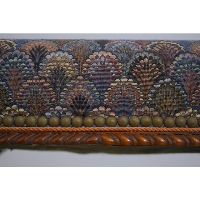 Hickory Chair Chippendale Mahogany Ottoman Stool For Sale - Image 12 of 15