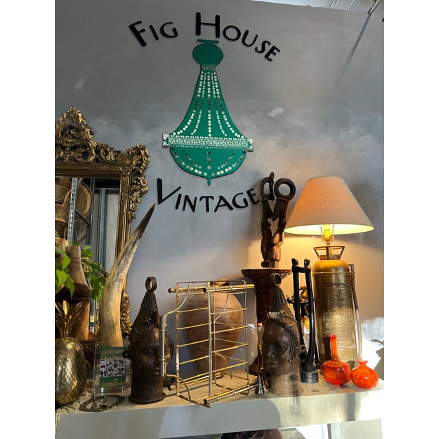 Metal 1970s Brass Mid Century Modern Magazine Rack For Sale - Image 7 of 9