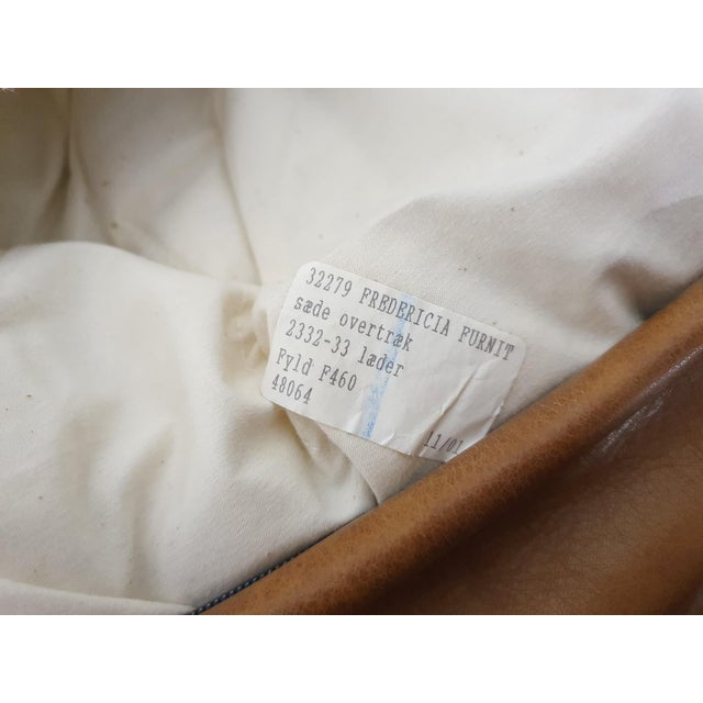 Vintage 2343 Sofa in Cognac Leather by Børge Mogensen for Fredericia, Denmark, 1960s For Sale - Image 11 of 16