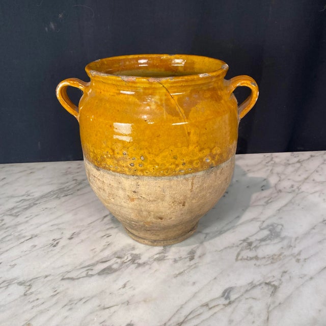 French French Confit Pot With Yellow Glaze From the 19th Century #8863 For Sale - Image 3 of 7