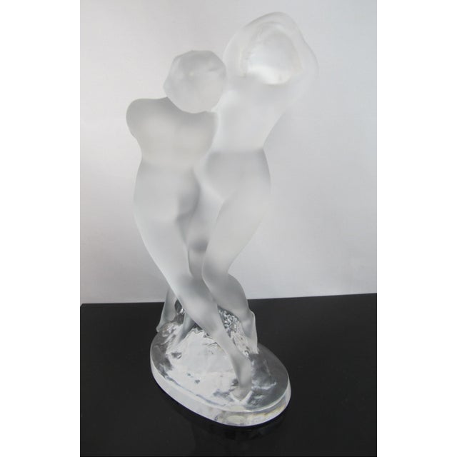 Lalique Crystal Deux Danseuses Two Nude Female Dancers 10" Art Deco Sculpture For Sale - Image 15 of 17