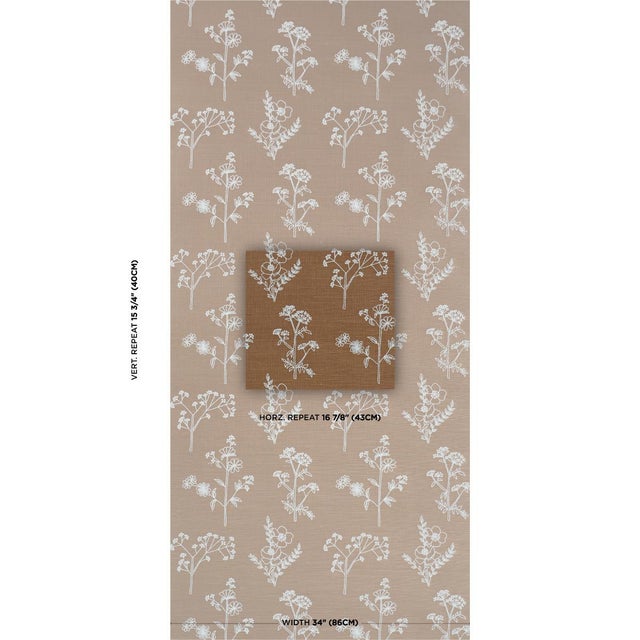 Made in India, Lisbeth Embroidered Sisal is a charming medium-scale botanical embroidered on our beloved Haruki Sisal...