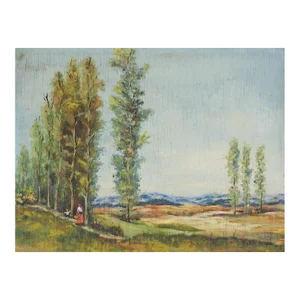 Vintage Continental Impressionist Landscape Painting