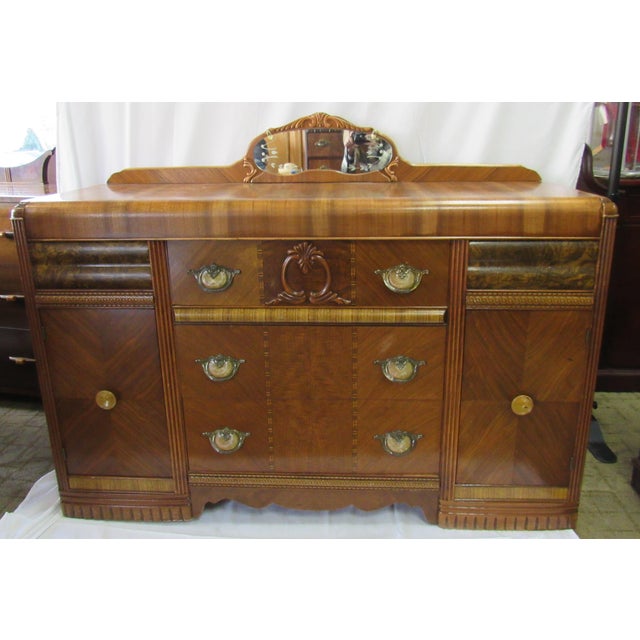 1920s Art Deco Waterfall Buffet or Sideboard Chairish