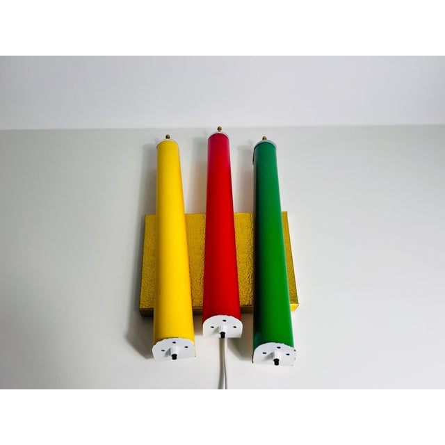 Mid-Century Modern Colorful Wall Lamp, Italy, 1960s For Sale - Image 9 of 12