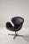 Swan Chair in Black Leather by Arne Jacobsen for Fritz Hansen 1970s For Sale - Image 9 of 9