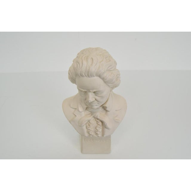 Plaster Bust of Ludwig van Beethoven, 1950s For Sale - Image 12 of 14