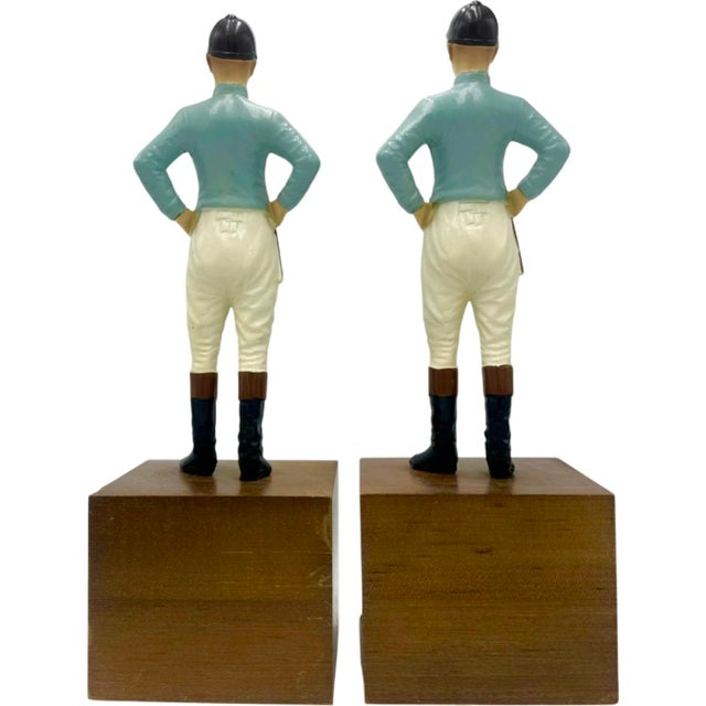 Pair Vintage Vanderbilt Whitney Estate Equestrian Jockey Bookends For Sale - Image 4 of 10