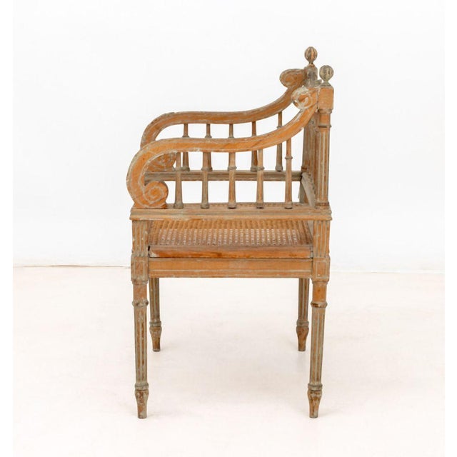 Louis XVI Style Cane Paneled Seat Fauteuil For Sale In New York - Image 6 of 7