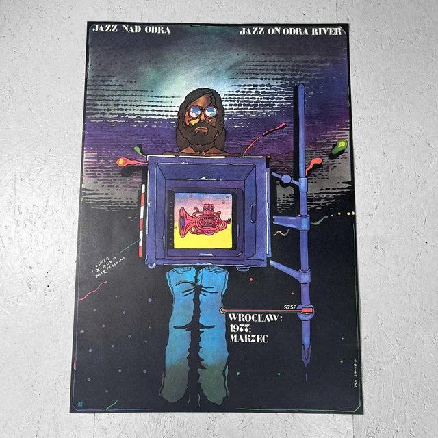 Jazz on the Oder River Poster, Wroclaw, Poland, 1973 For Sale - Image 11 of 11