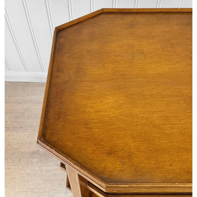 Wood Vintage French Country Octagonal 4-Tier Serving Cart Table For Sale - Image 7 of 13