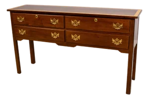 1990s Madison Square 4 Drawer Mahogany Server Commode