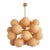 1990s Mid-Century Modern Amber Murano Glass and Brass Sputnik Chandelier, Mid-Century Modern For Sale