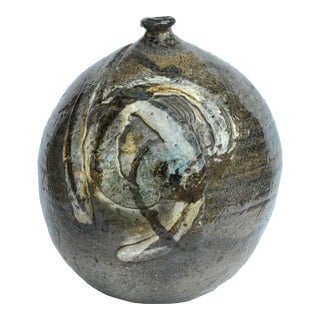 Sheldon Kaganoff Studio Pottery Moon Vase For Sale