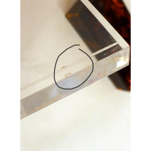 Large rectangular jewelry box, containing acrylic glass resin imitation amber tortoiseshell & very thick transparent...