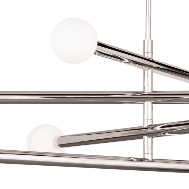 Regina Andrew Beaubien Steel Chandelier, Polished Nickel For Sale - Image 4 of 6